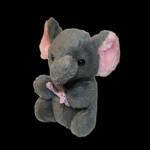 Superior Toy & Novelty Baby Elephant Plush Soft Gray Stuffed Animal Doll 7" RARE